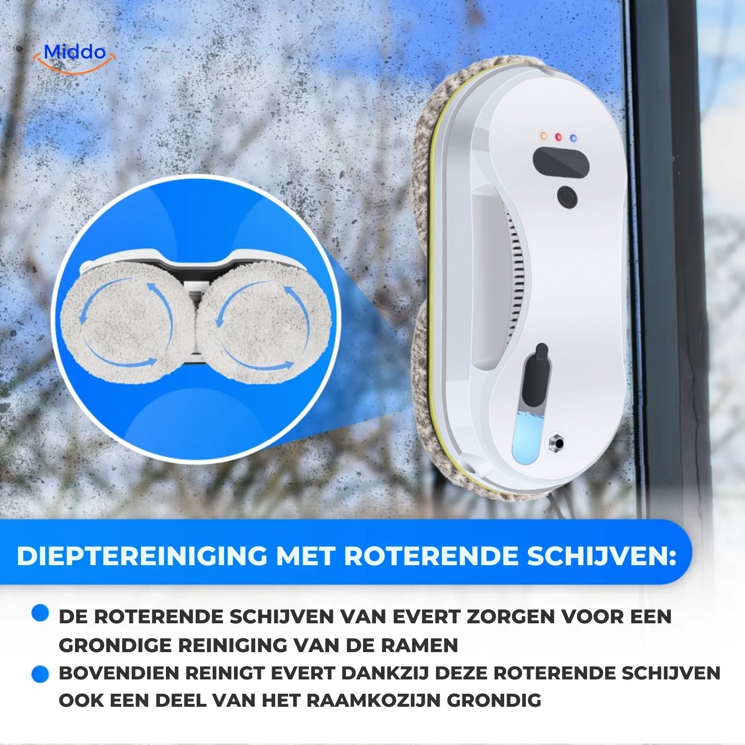 CleanSweep™ Window Robot | Automatic Cleaning with Sensors & Water Spray or Separate Pads.