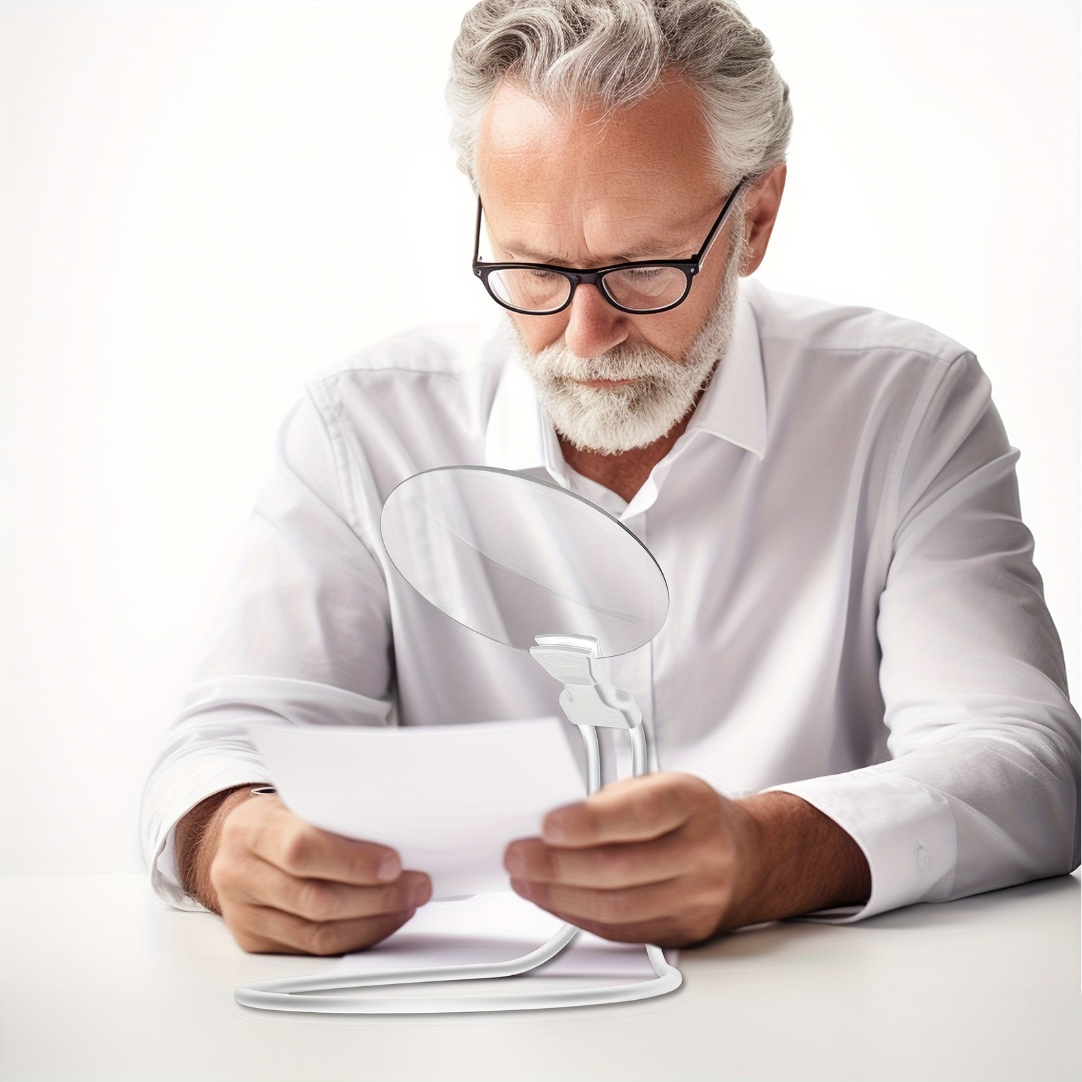 Closora | 5X Magnifying Glass Pro – Hands-free adjustable neck loupe for seniors and people with visual impairments – Perfect for reading, sewing, crafting, and inspection