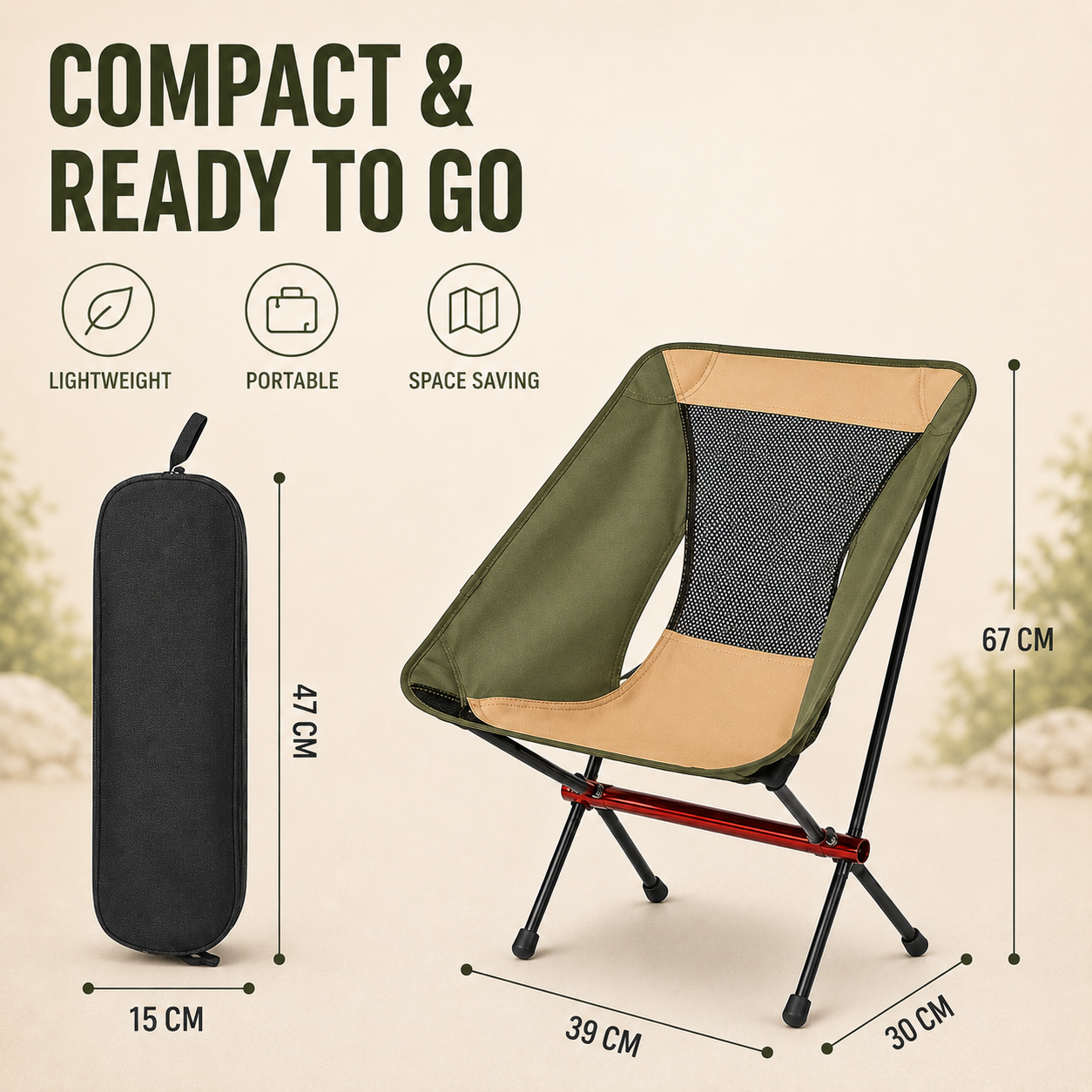 Closora | Aeroluna Ultralight Folding Highback Chair
