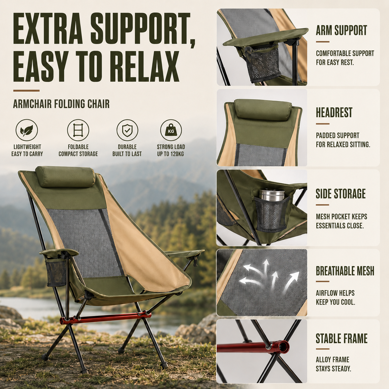 Closora | Aeroluna Ultralight Folding Highback Chair