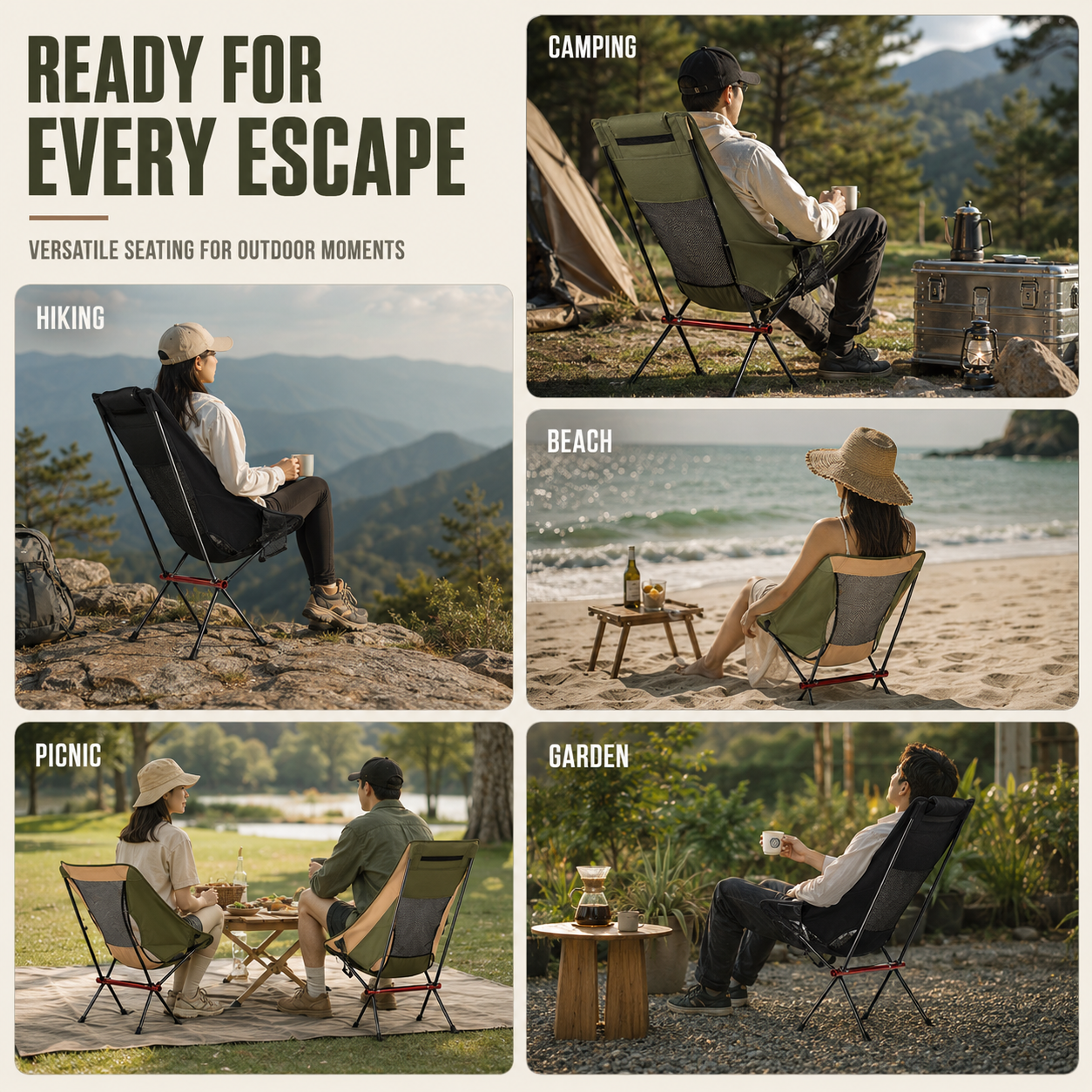 Closora | Aeroluna Ultralight Folding Highback Chair
