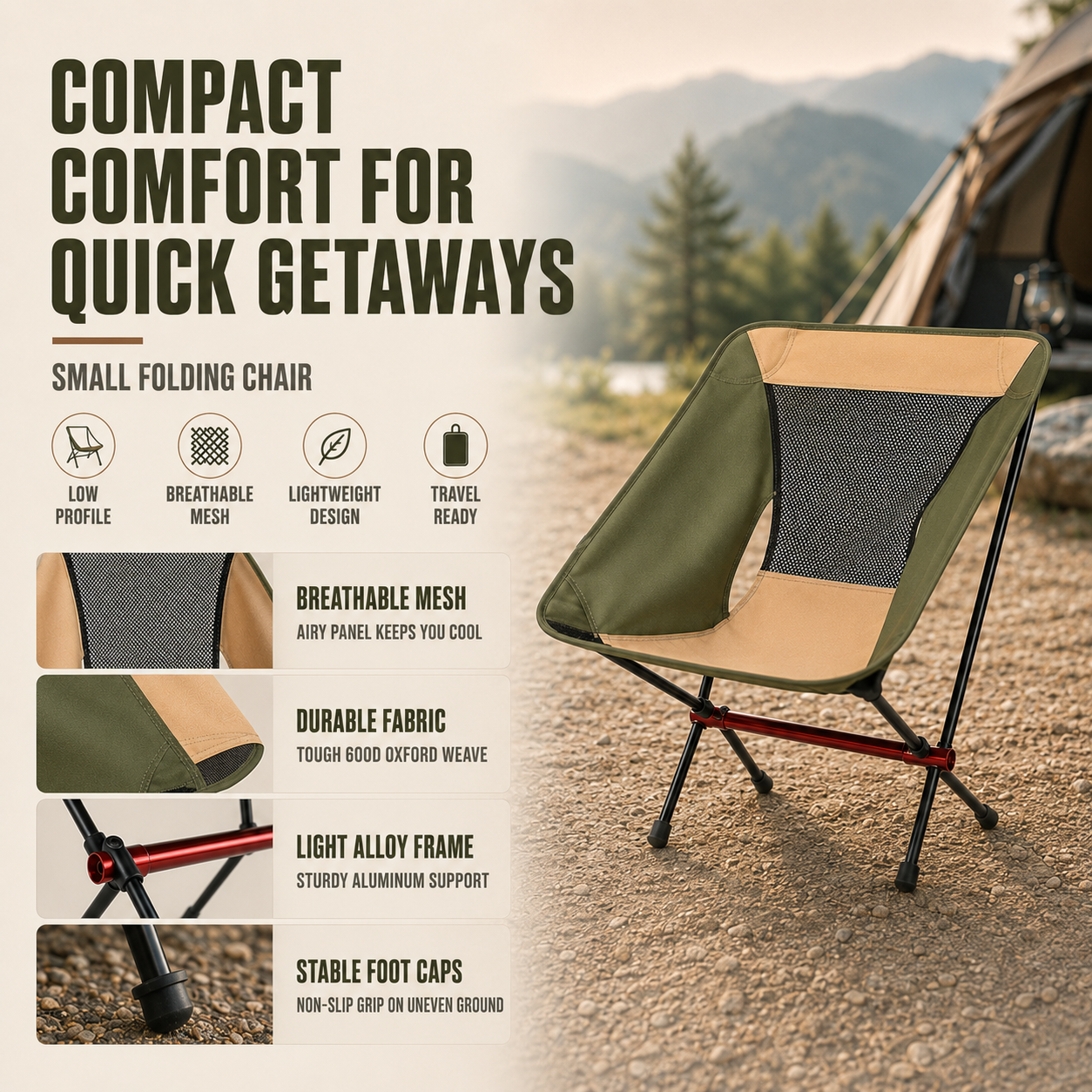 Closora | Aeroluna Ultralight Folding Highback Chair