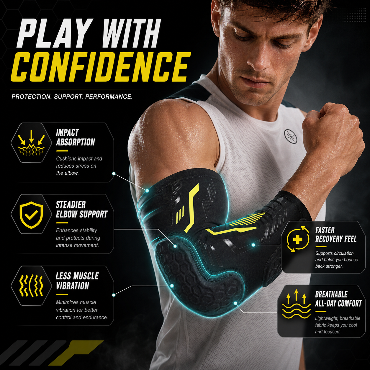 Closora | ArmoraGuard Padded Compression Elbow Sleeve