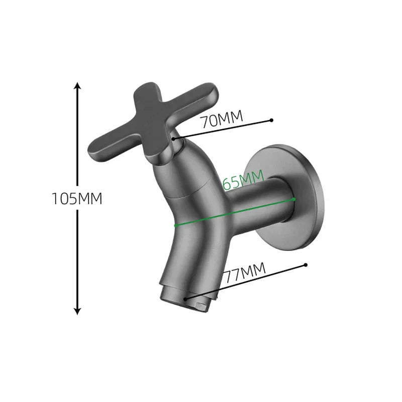 Closora | BrassFlow – Wall-Mounted Cold Water Tap in Solid Brass