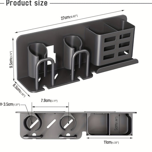 Closora | BristleHub Wall-Mounted Electric Toothbrush Holder – Aluminum Bathroom Organizer with Drainage Holes