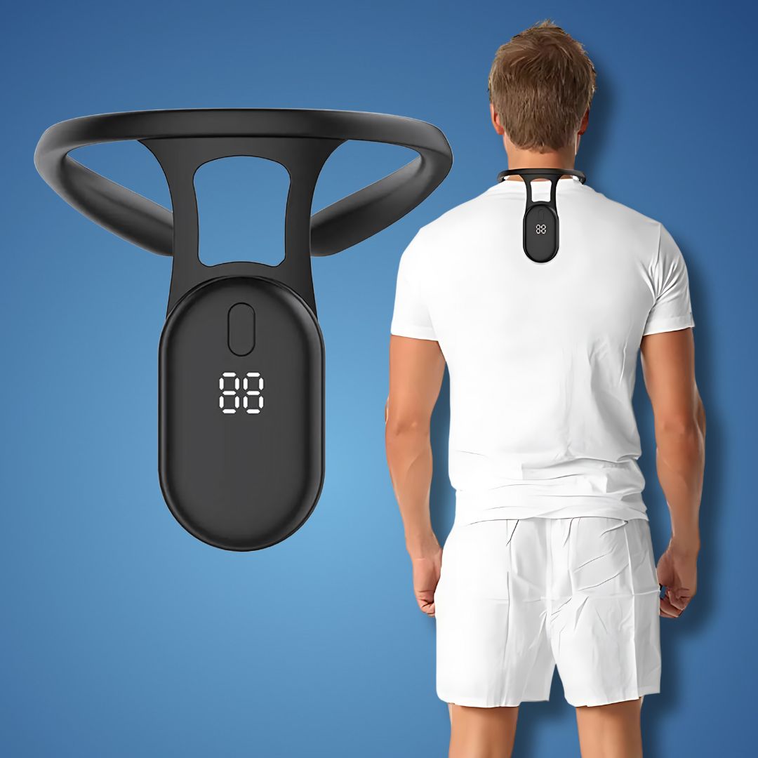 Closora | Cervical Spine Traction Neck Support for Posture Correction | Adjustable Neck and Back Posture Corrector | Spine Alignment and Relief | Real Time feedback