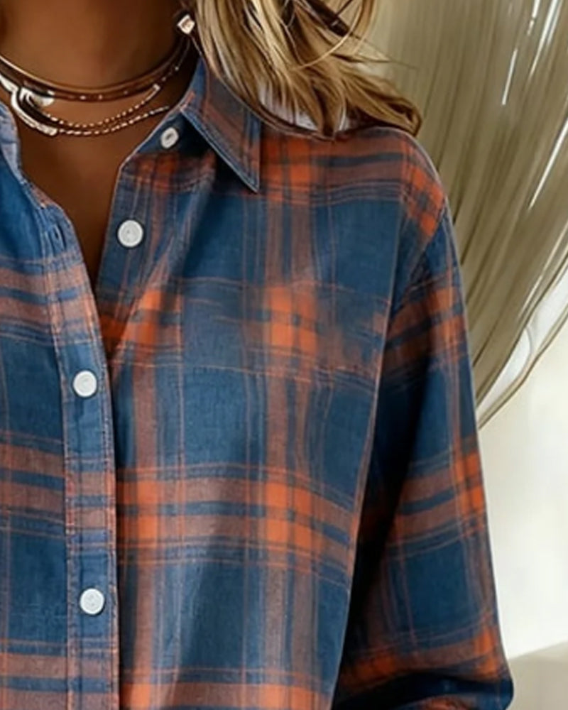 Closora | Checked Pattern and Notched Lapel