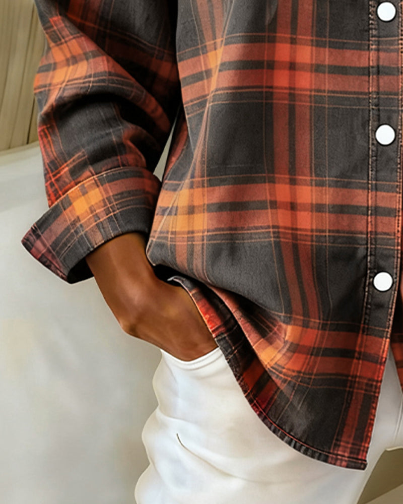 Closora | Checked Pattern and Notched Lapel