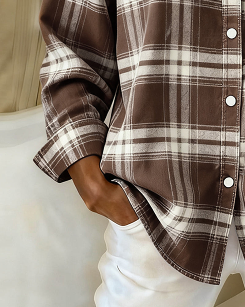 Closora | Checked Pattern and Notched Lapel