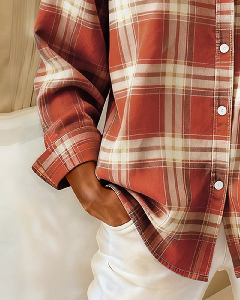 Closora | Checked Pattern and Notched Lapel