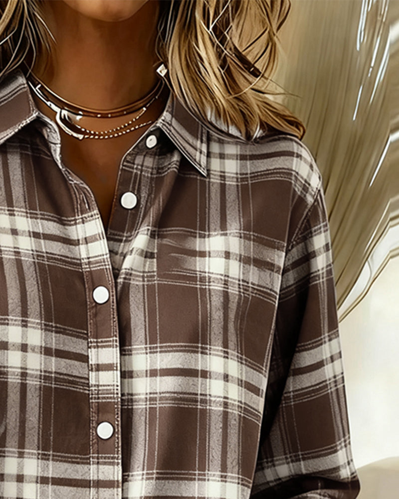 Closora | Checked Pattern and Notched Lapel