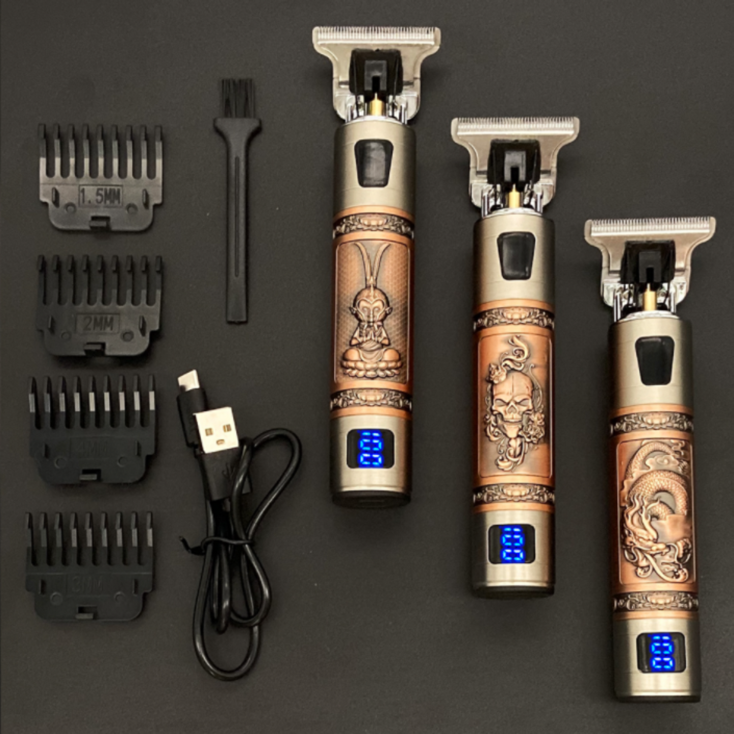Closora Closora Skull Vintage Trimmer™ | The Barber Trend of This Year! - Rechargeable Including Attachments
