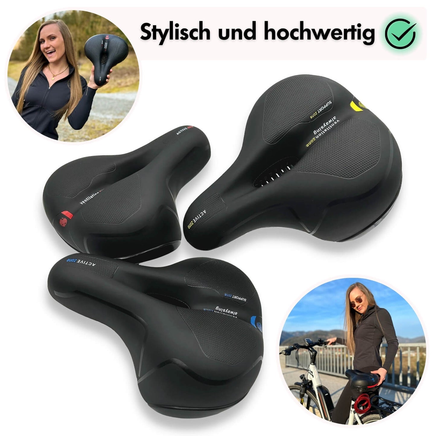 Closora | CloudComfort Pro Bicycle Seat | Pressure-Relieving Memory Foam | Black