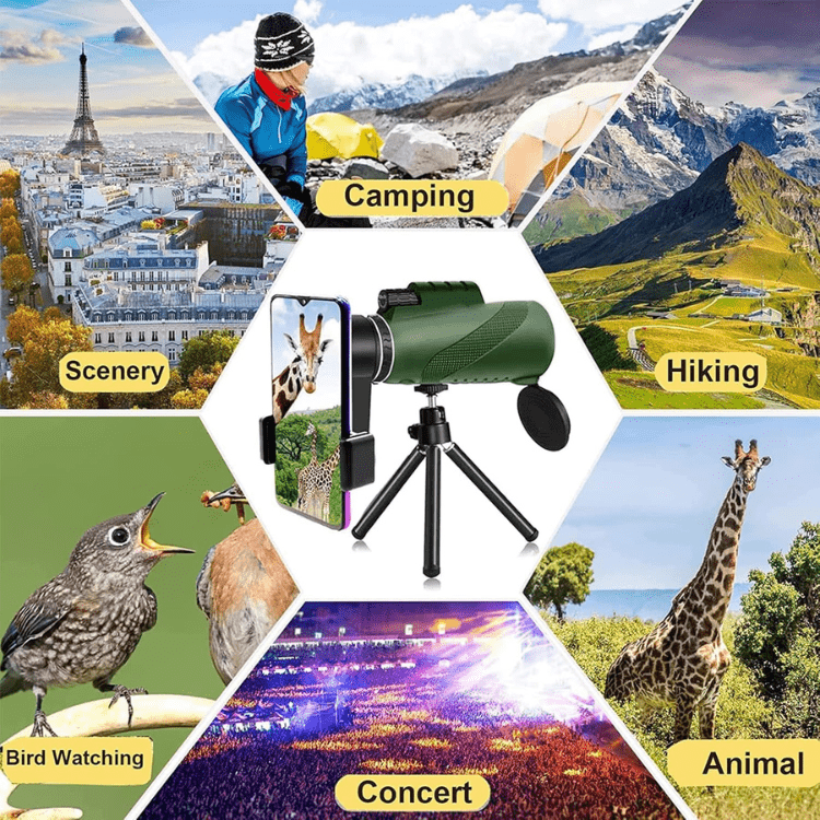Closora | Compact 600x Ultra-Zoom Monocular | HD Lens, Lightweight & Perfect for Hiking, Birdwatching, and Sports Events