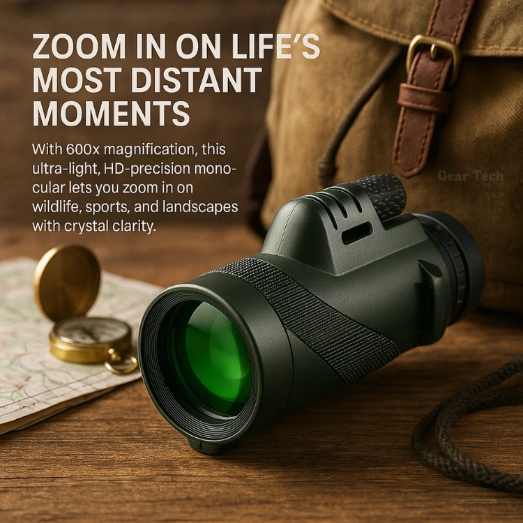 Closora | Compact 600x Ultra-Zoom Monocular | HD Lens, Lightweight & Perfect for Hiking, Birdwatching, and Sports Events