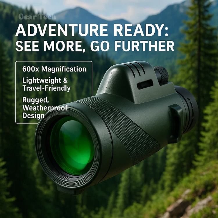 Closora | Compact 600x Ultra-Zoom Monocular | HD Lens, Lightweight & Perfect for Hiking, Birdwatching, and Sports Events