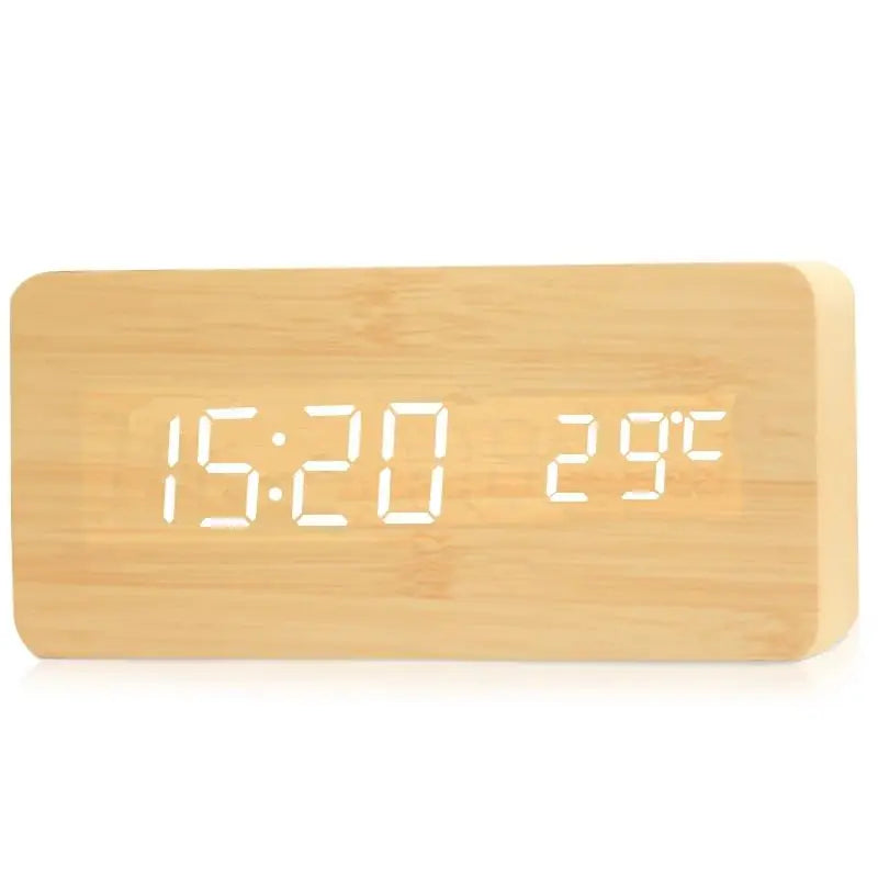 Closora | Digital Wooden Alarm Clock | LED Display, Silent Operation