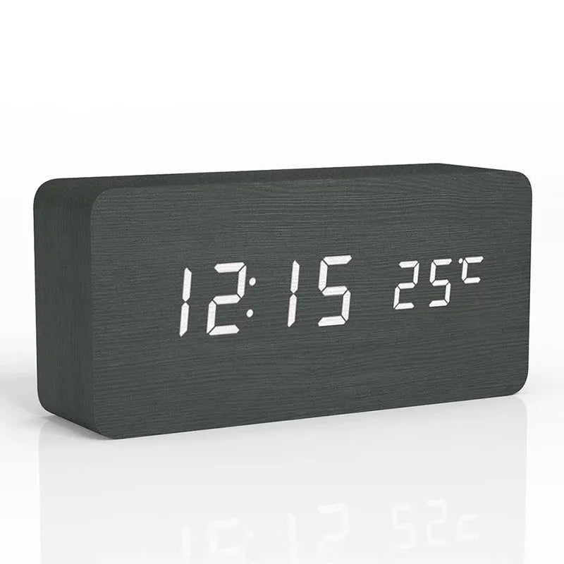 Closora | Digital Wooden Alarm Clock | LED Display, Silent Operation