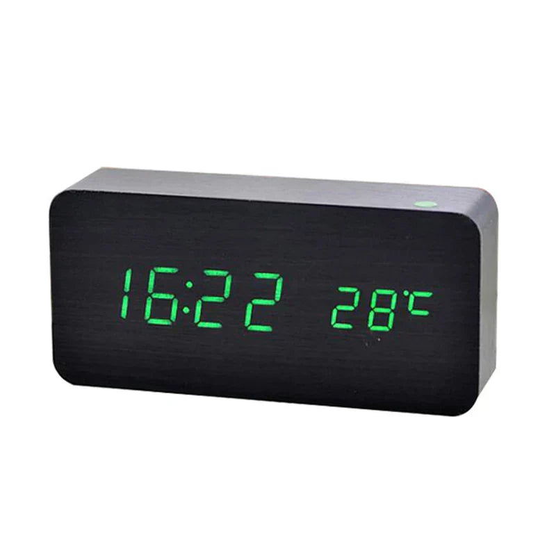 Closora | Digital Wooden Alarm Clock | LED Display, Silent Operation