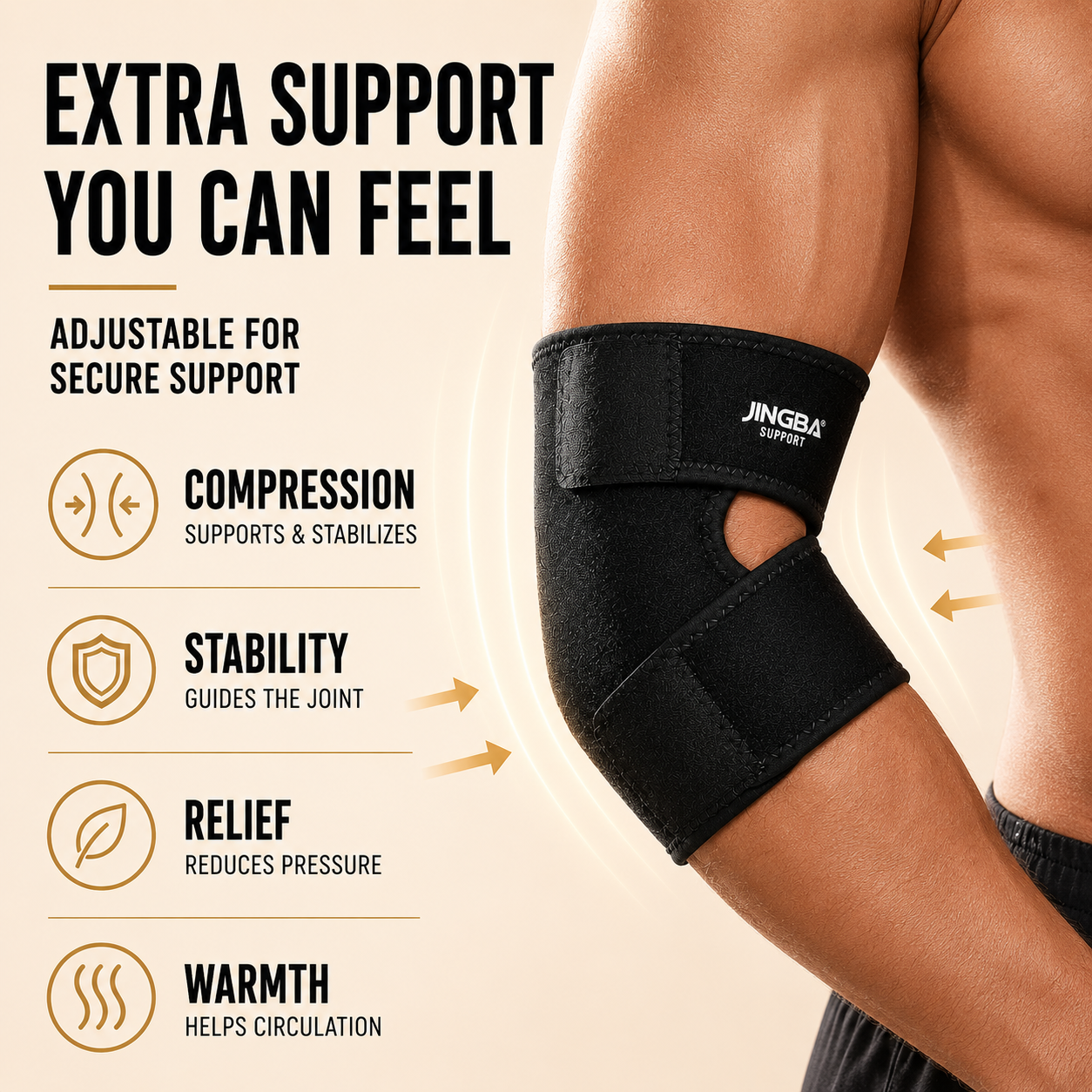 Closora | Elbriq Adjustable Elbow Compression Brace