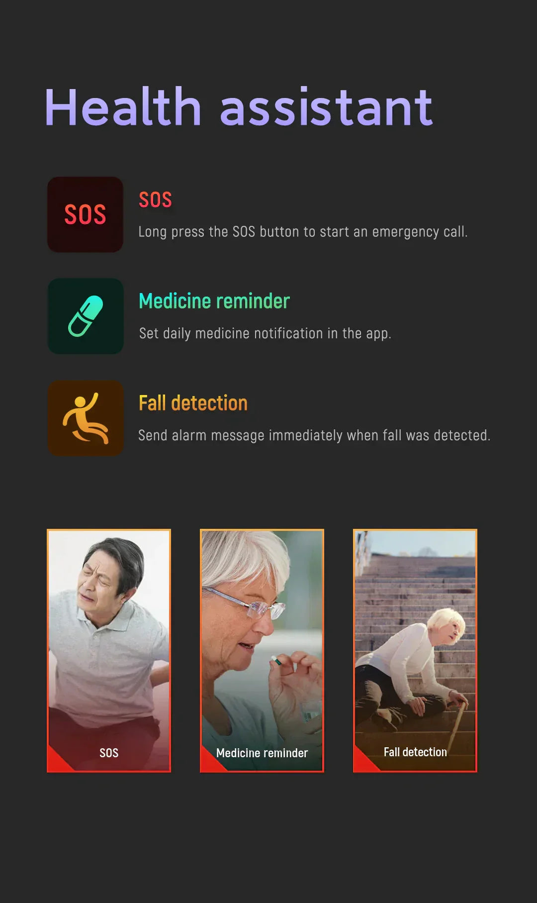 Closora | Fall Detection Watch for Seniors - 4G Medical Alarm with GPS & SOS Smartwatch