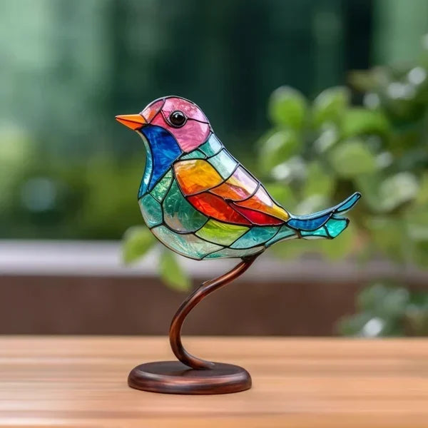 Closora | Glass Stained Bird Sculpture Ornament