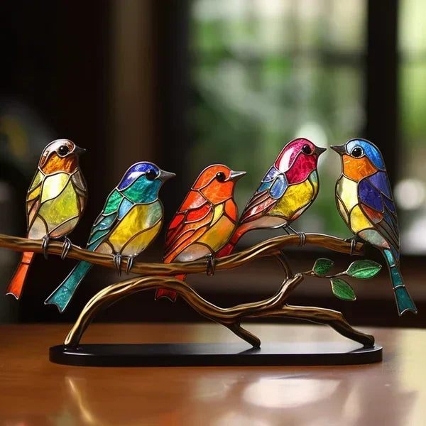 Closora | Glass Stained Bird Sculpture Ornament