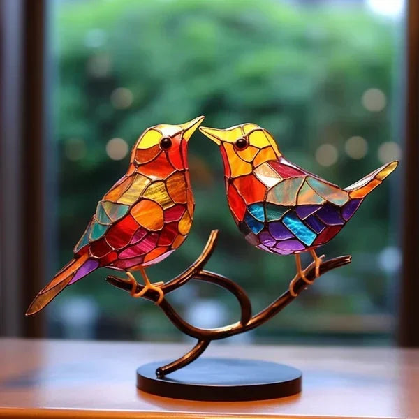 Closora | Glass Stained Bird Sculpture Ornament