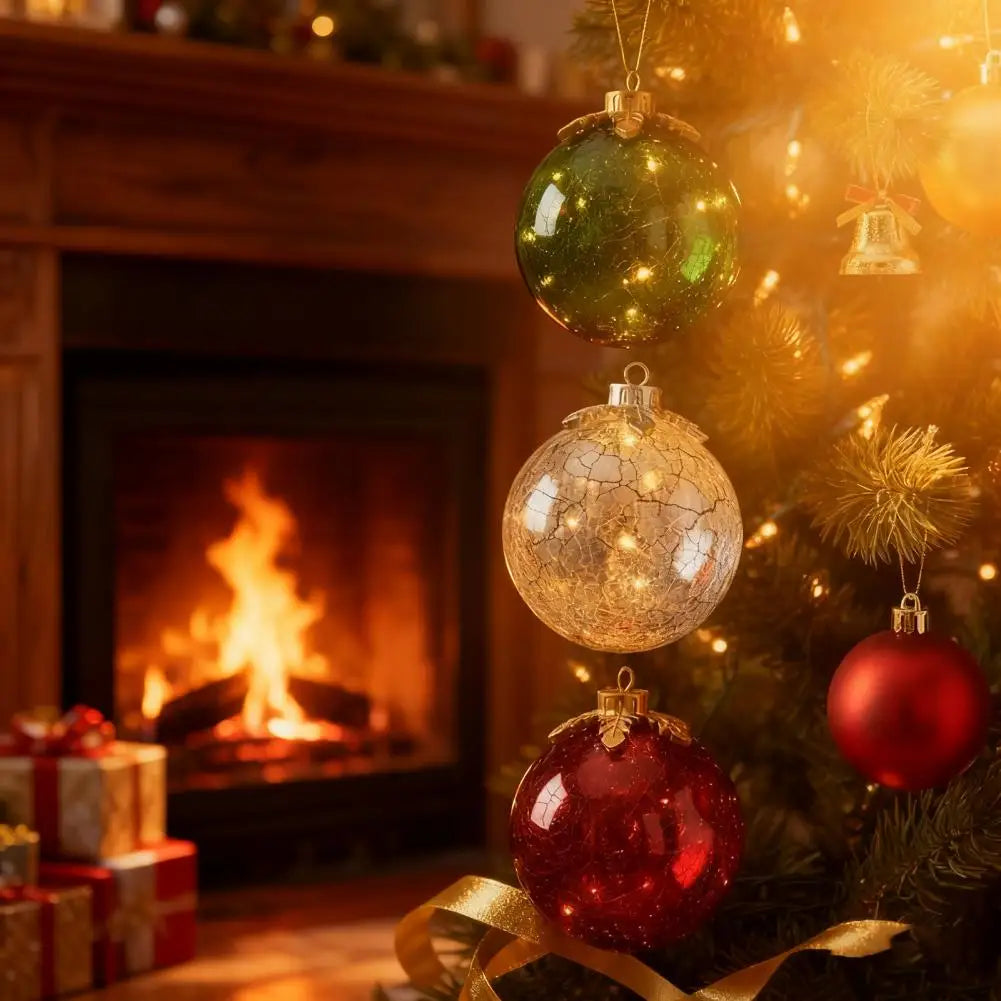 Closora | GlowSphere LED Christmas Ball – Warm Ambient Lighting with Timer Function