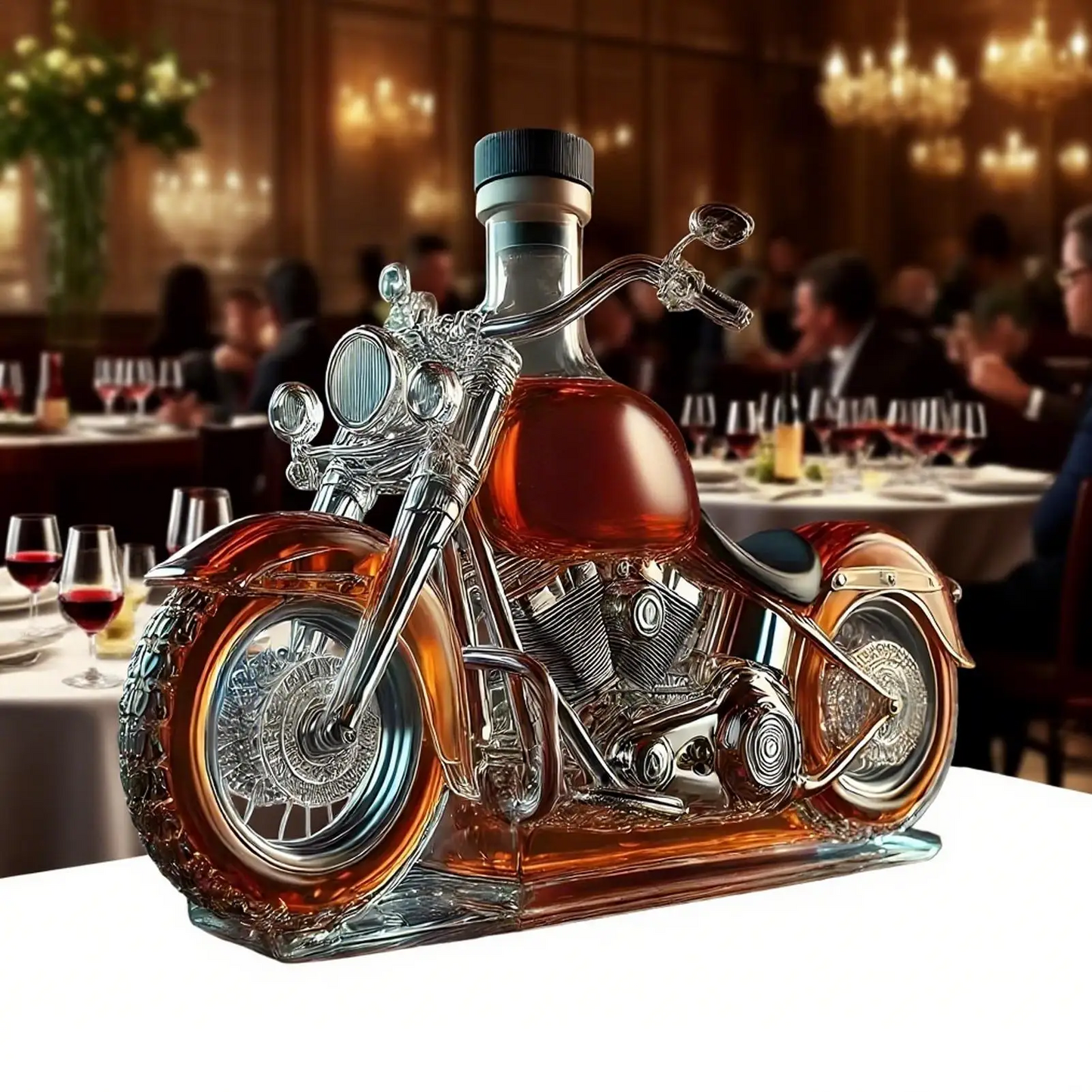 Closora | Harley Motorcycle Shaped Whiskey Decanter for Home Bar