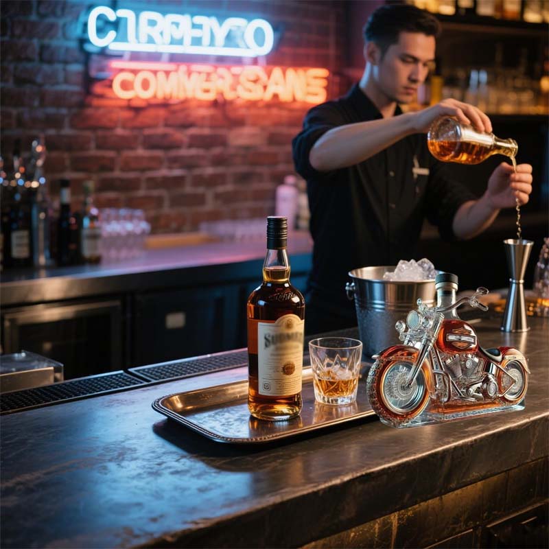 Closora | Harley Motorcycle Shaped Whiskey Decanter for Home Bar