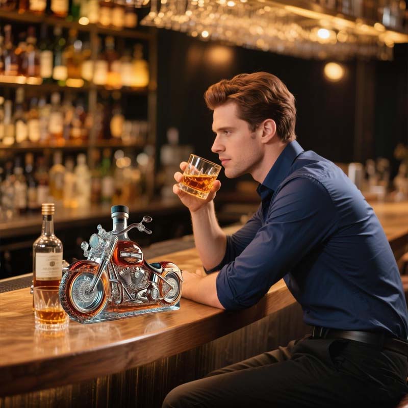 Closora | Harley Motorcycle Shaped Whiskey Decanter for Home Bar