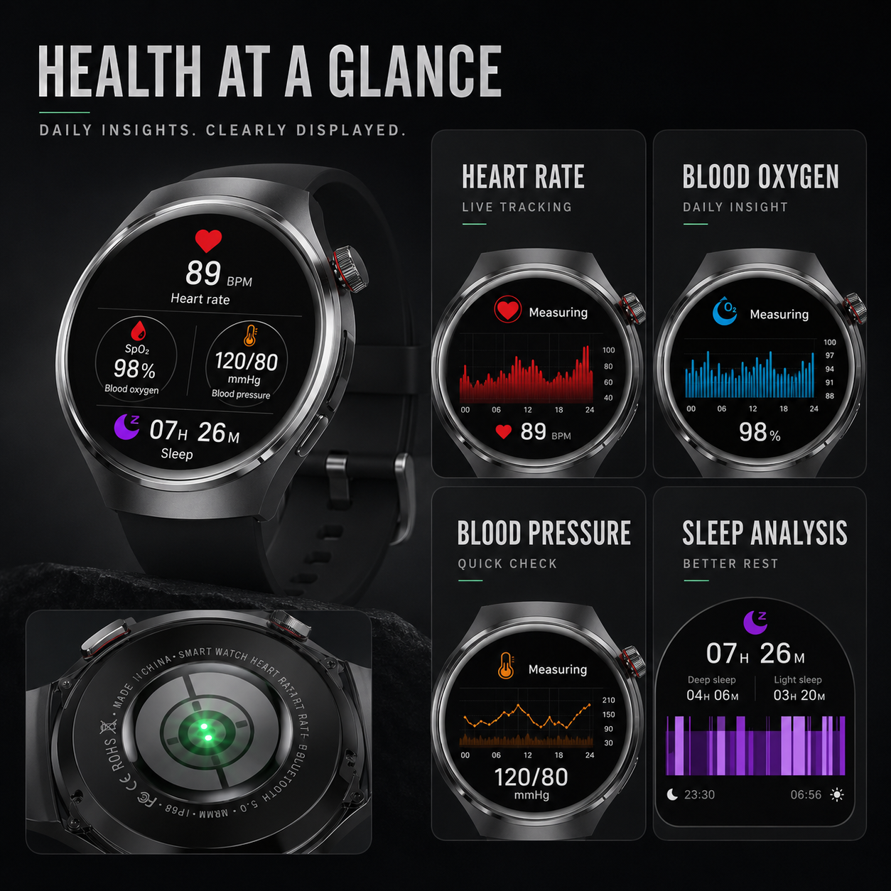 Closora | Health Smartwatch with Blood Pressure Tracker
