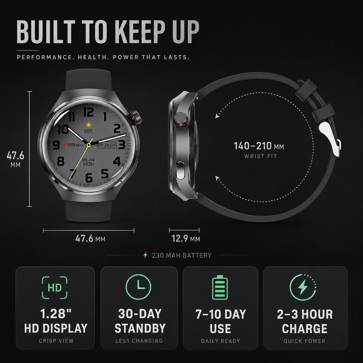 Closora | Health Smartwatch with Blood Pressure Tracker