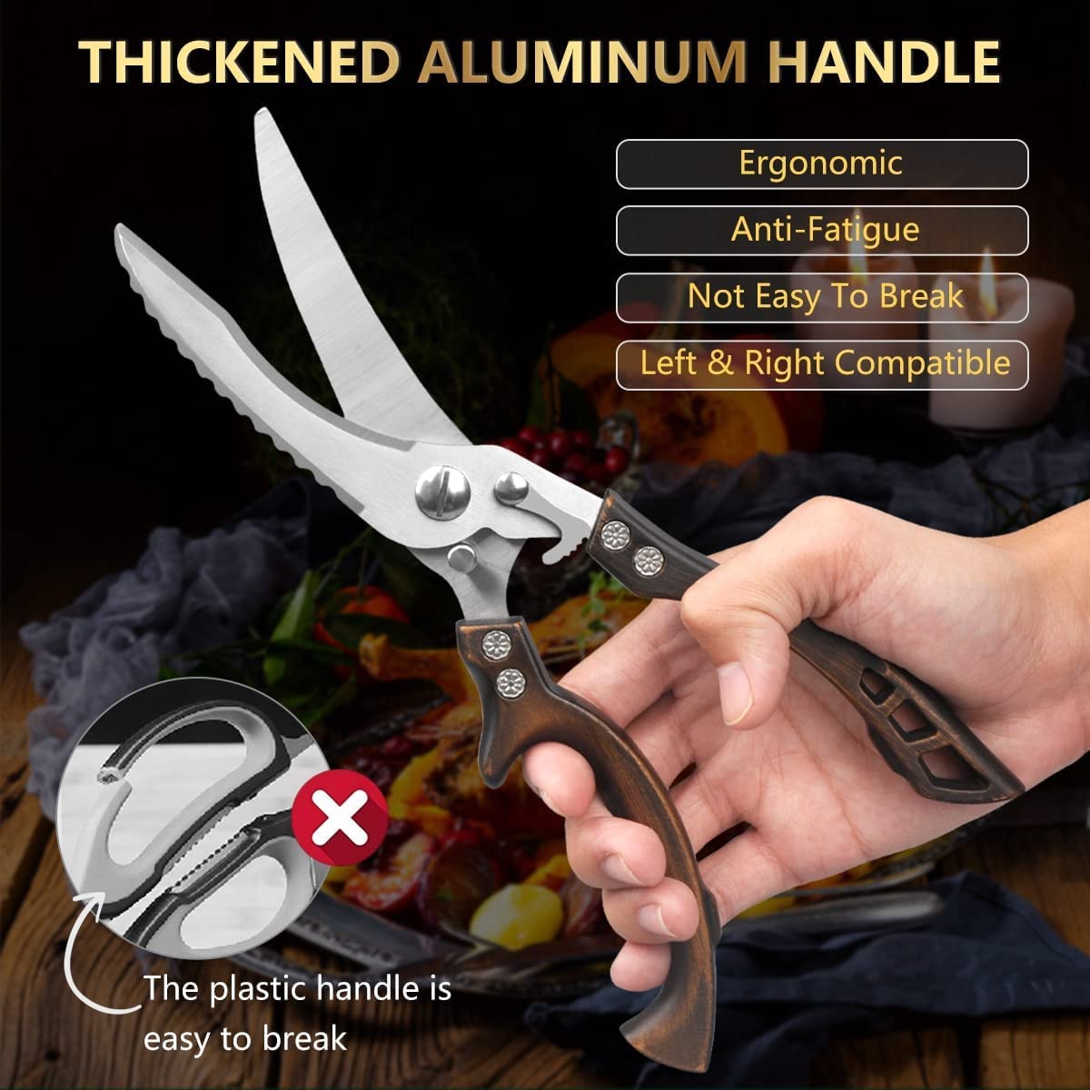 Closora | Heavy Duty Stainless Steel Bone-Cut Scissors