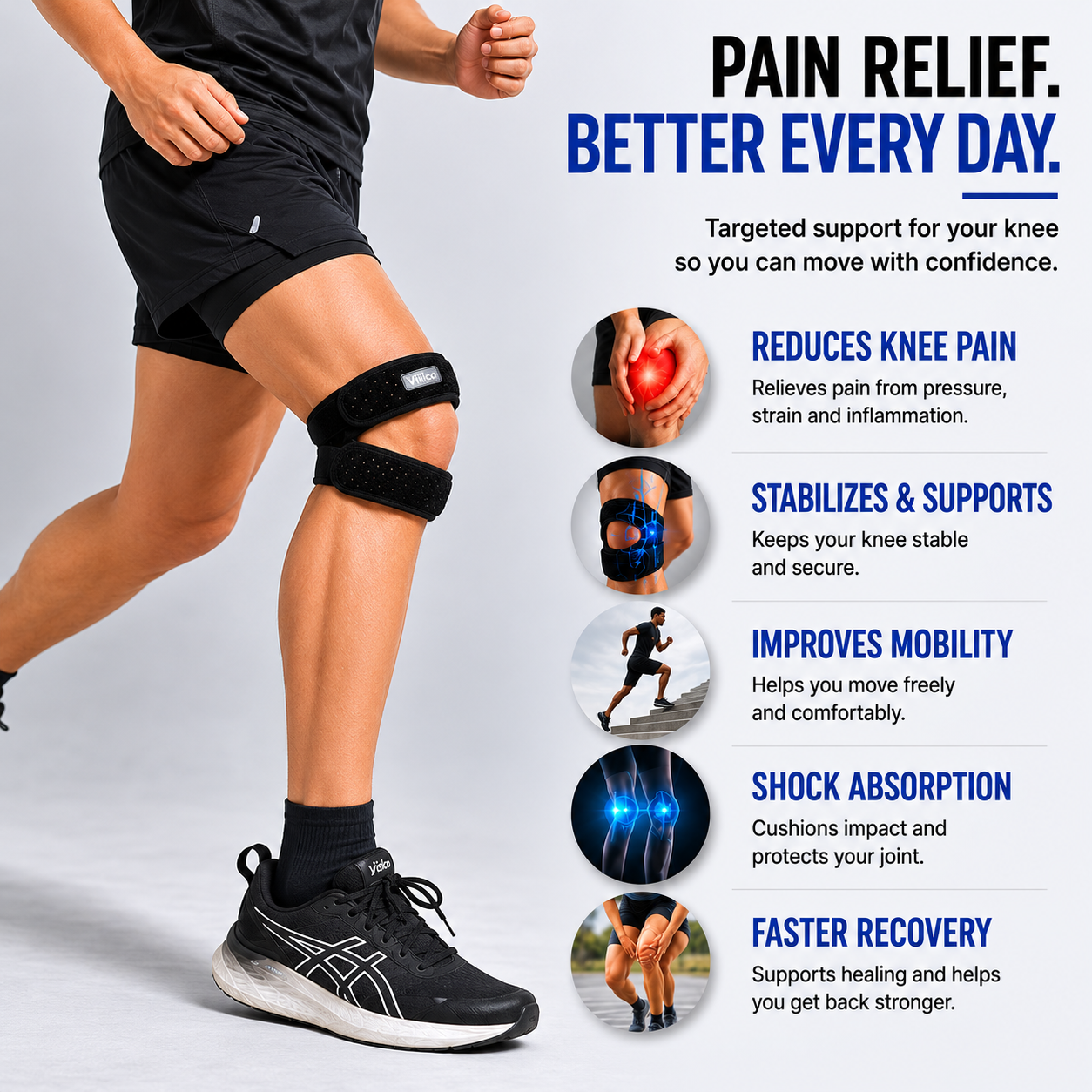 Closora | KnevoPro Adjustable Patellar Support Strap