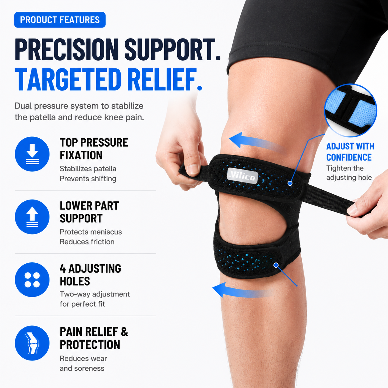 Closora | KnevoPro Adjustable Patellar Support Strap