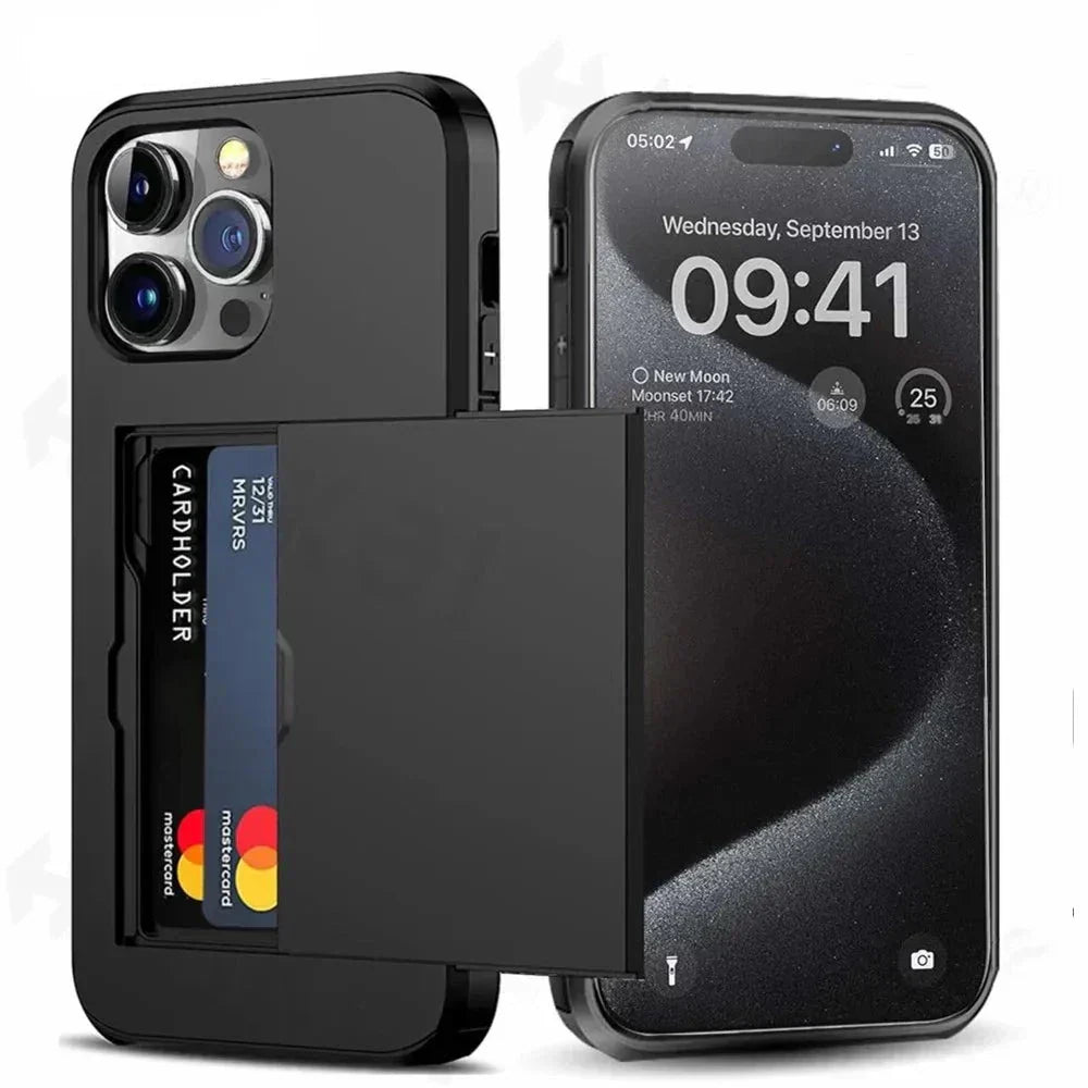Closora | LuxShield iPhone Case with Card Holder | Slim Design | Card Storage | Protection & Style
