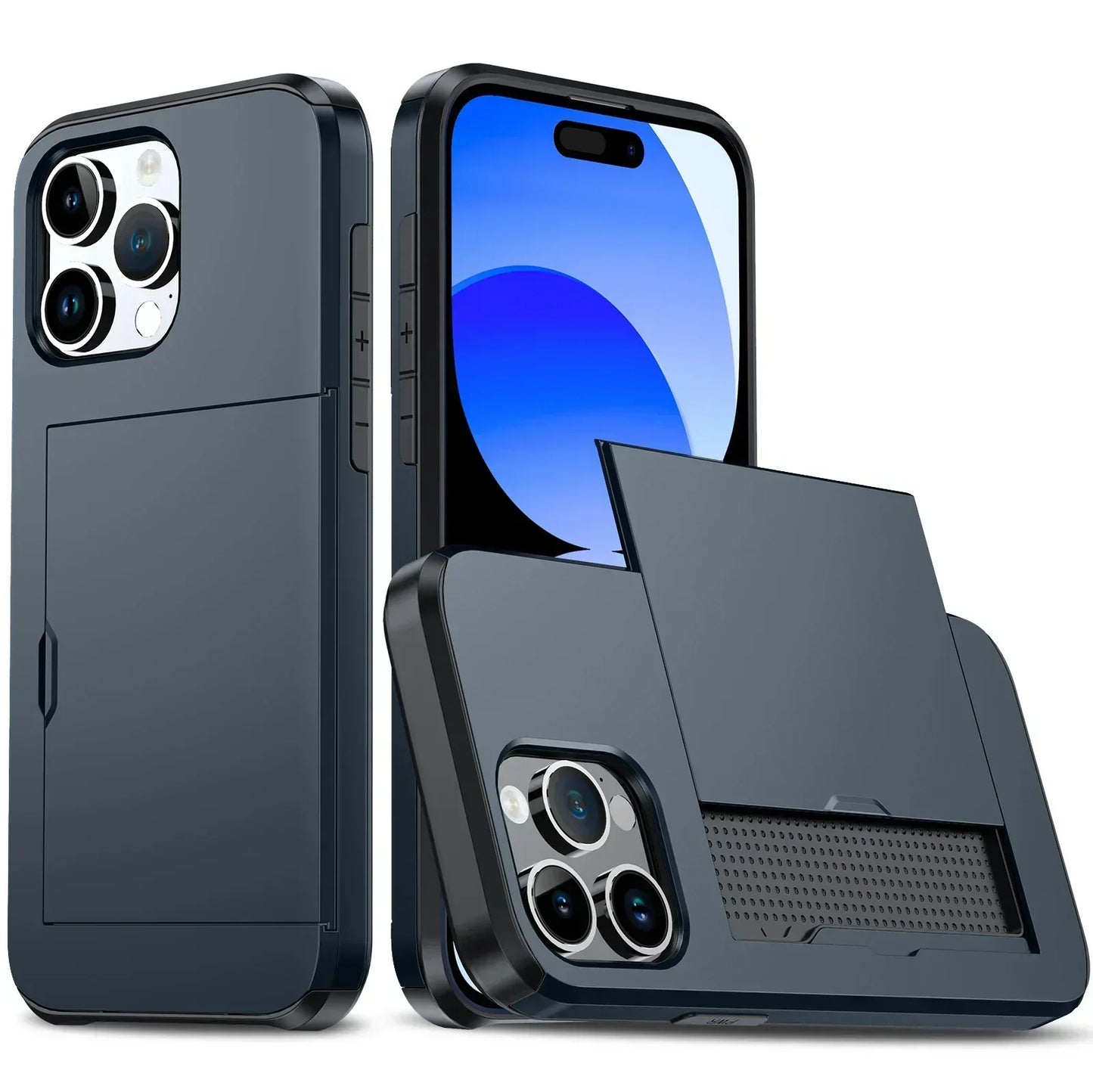 Closora | LuxShield iPhone Case with Card Holder | Slim Design | Card Storage | Protection & Style