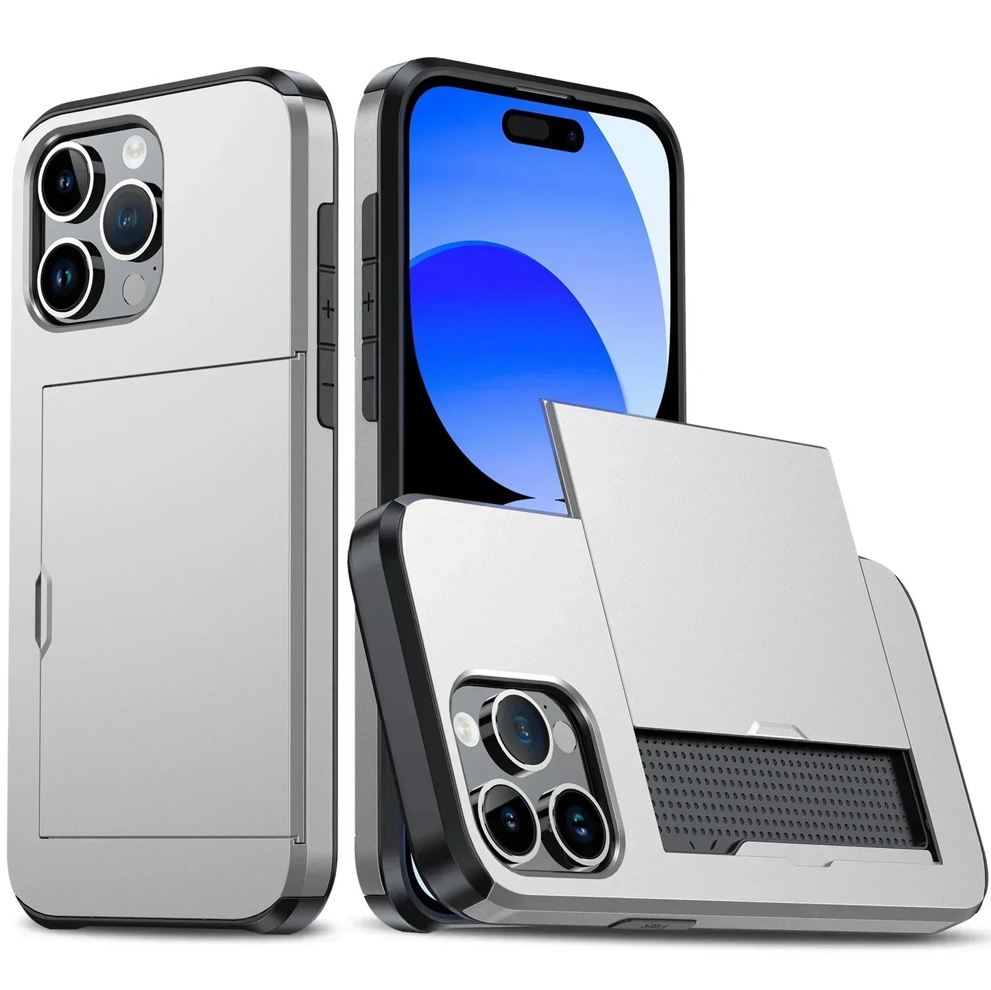 Closora | LuxShield iPhone Case with Card Holder | Slim Design | Card Storage | Protection & Style