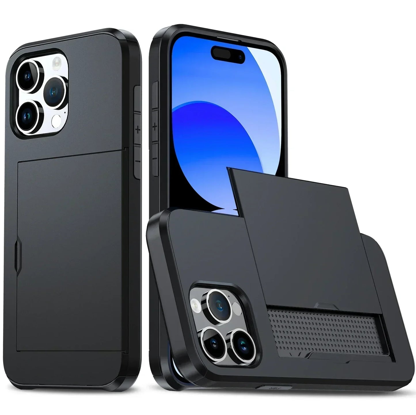 Closora | LuxShield iPhone Case with Card Holder | Slim Design | Card Storage | Protection & Style