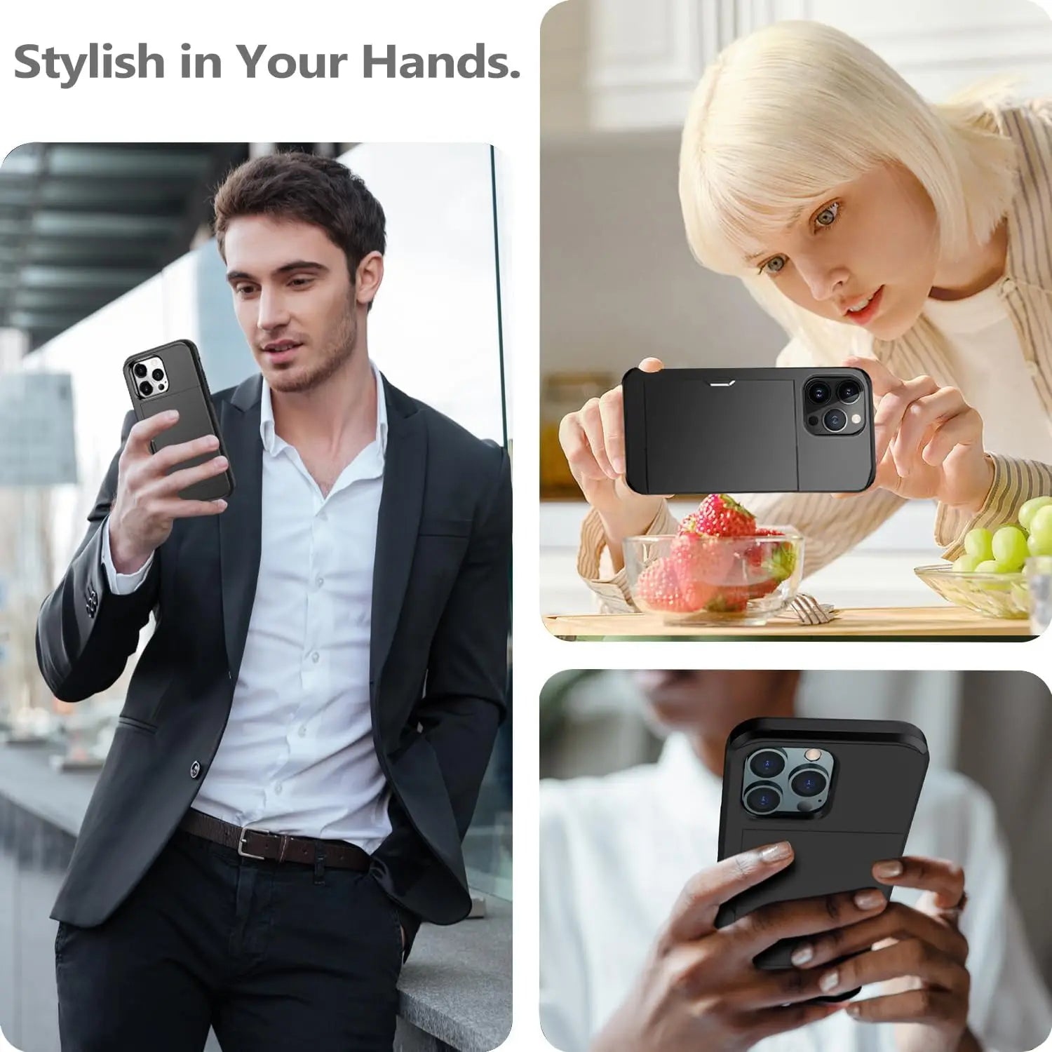 Closora | LuxShield iPhone Case with Card Holder | Slim Design | Card Storage | Protection & Style