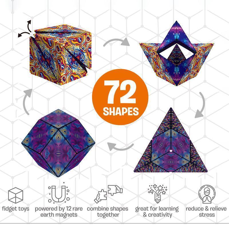 Closora | Magnetic Transforming Cube | Transforming Puzzle Toy | Multicolor