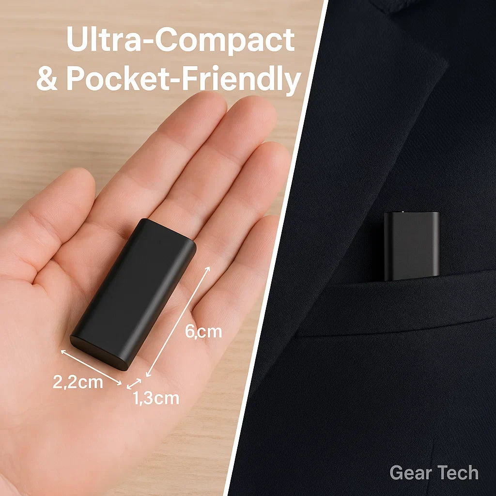 Closora | Miniature Voice Recorder – Small, Discreet, and Powerful Audio Capture | Perfect for Stealth Recording and Voice Activation
