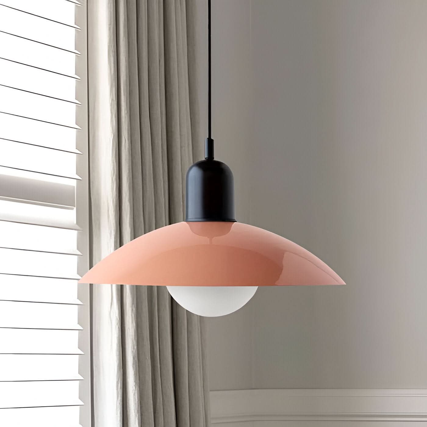 Closora | Modern Macaron Bauhaus Pendant Light – Iron Shade