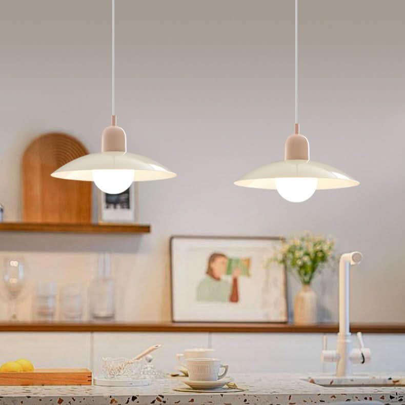 Closora | Modern Macaron Bauhaus Pendant Light – Iron Shade