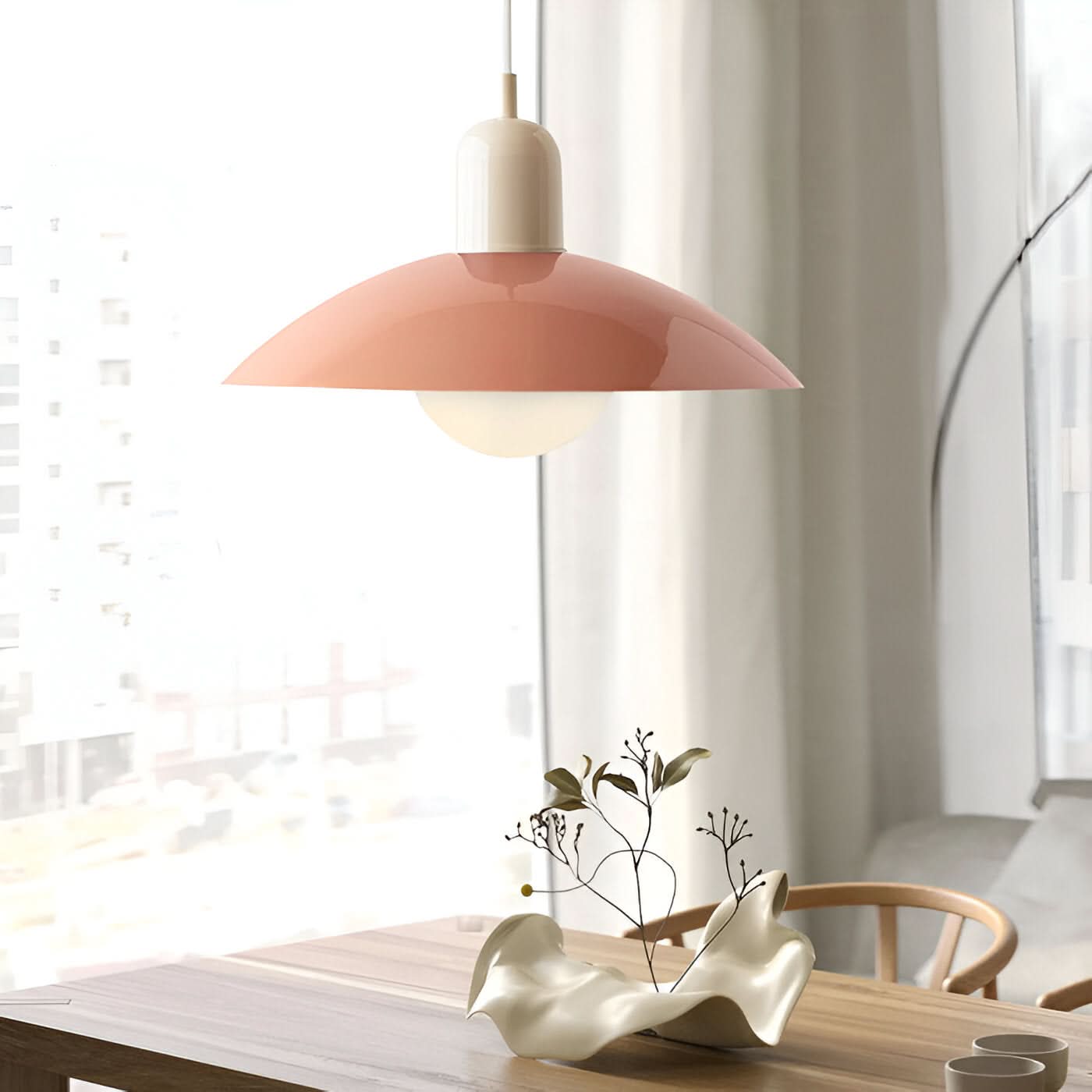 Closora | Modern Macaron Bauhaus Pendant Light – Iron Shade