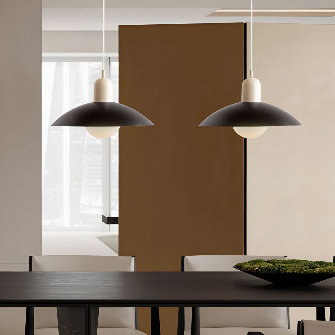 Closora | Modern Macaron Bauhaus Pendant Light – Iron Shade