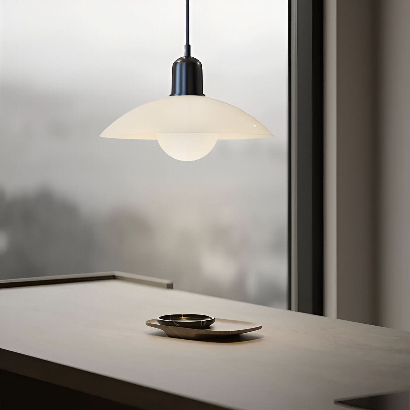 Closora | Modern Macaron Bauhaus Pendant Light – Iron Shade