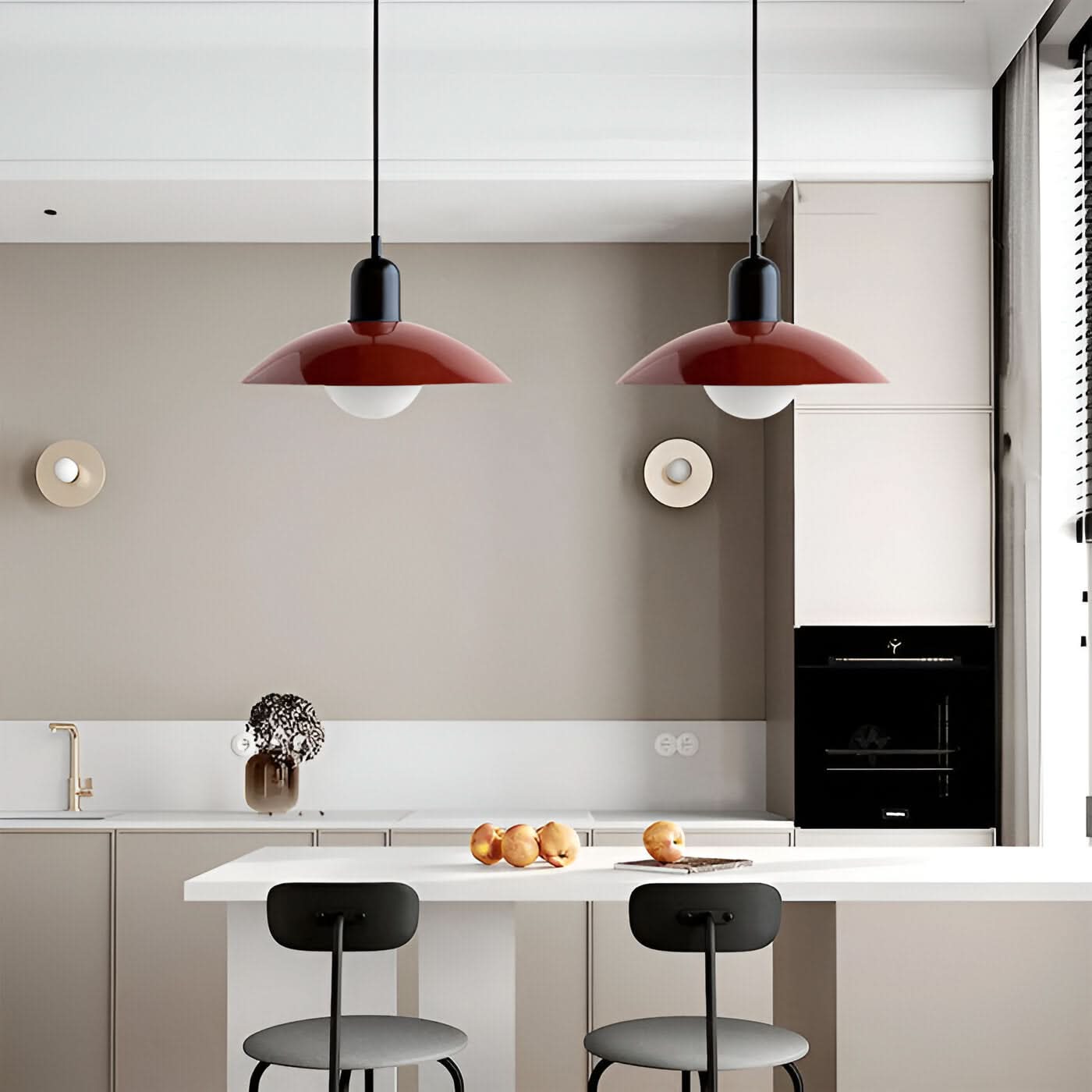 Closora | Modern Macaron Bauhaus Pendant Light – Iron Shade